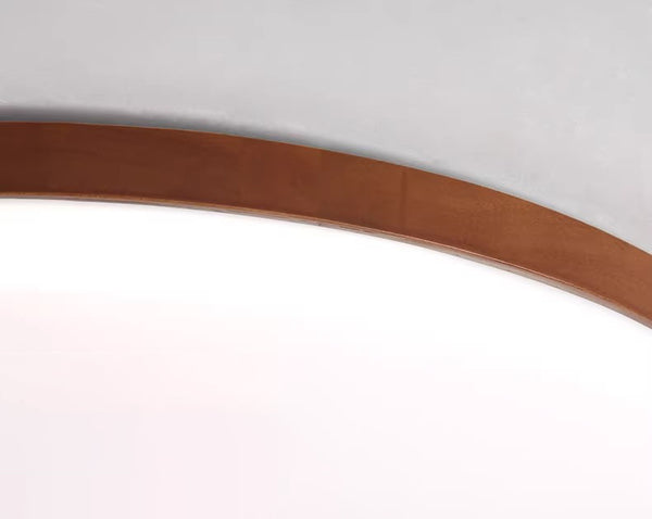 Ultradünne LED-Deckenleuchte aus Massivholz