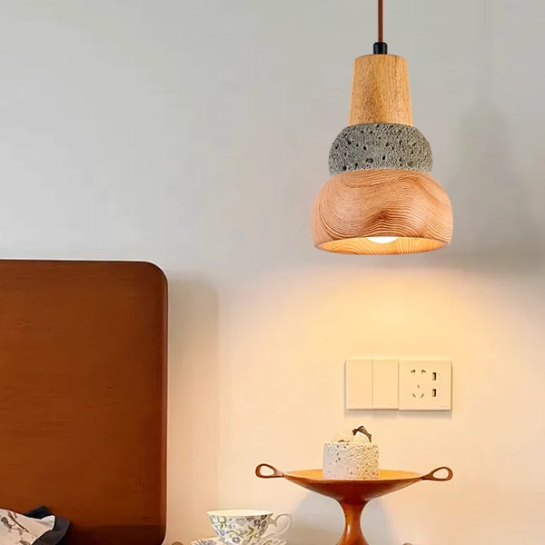 Lustre de restaurant de chevet de chambre à coucher de style wabi-sabi