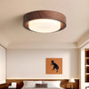 Medieval style wood grain glass bedroom ceiling lamp