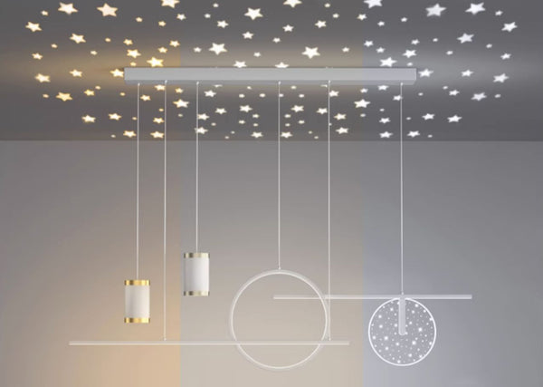 Lustre de table à manger créatif en forme d'étoile