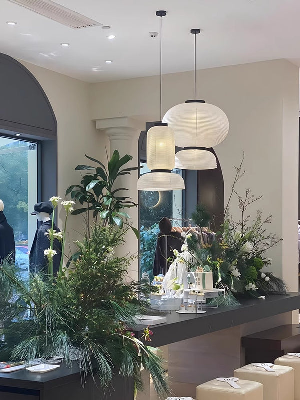 Japanese style rice paper bedroom restaurant bar chandelier