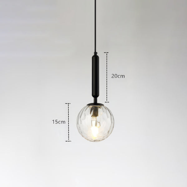 Lustre de chevet de chambre à coucher en forme de sphère nordique