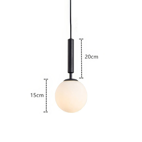 Lustre de chevet de chambre à coucher en forme de sphère nordique