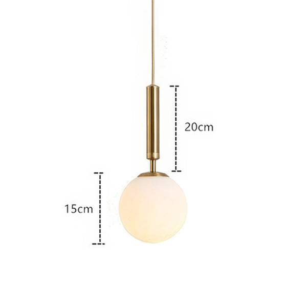 Lustre de chevet de chambre à coucher en forme de sphère nordique