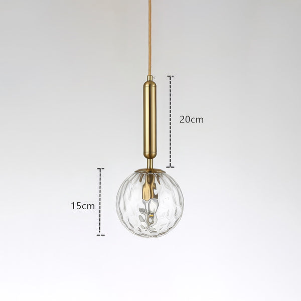 Lustre de chevet de chambre à coucher en forme de sphère nordique