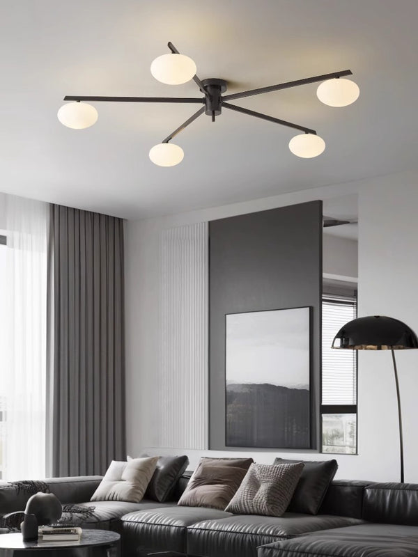 All-copper creative magic bean glass living room ceiling lamp