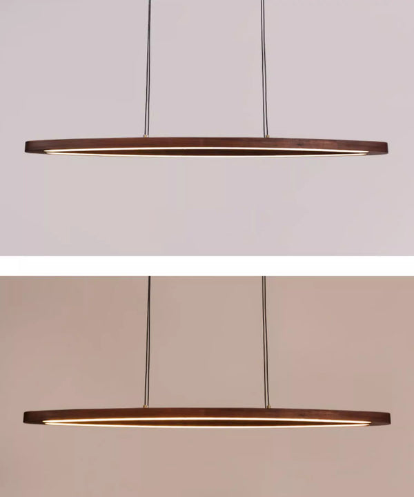 Pendelleuchte aus Walnussholz für Esszimmer