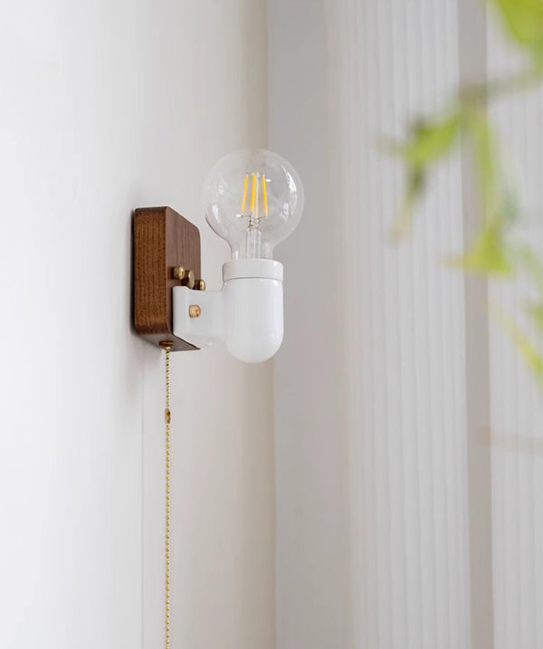 Applique murale de chevet rétro en céramique pour couloir