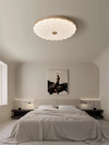 Wood color cream style bedroom ceiling lamp