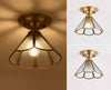European style copper home decoration corridor entrance balcony small ceiling lamp