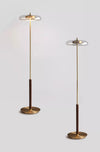 American retro solid wood floor lamp