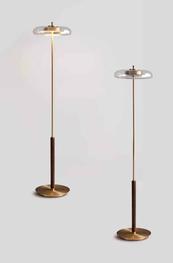 American retro solid wood floor lamp