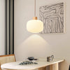 Japanese style solid wood glass restaurant bar Pendant light