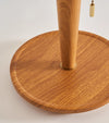 Vintage Massivholz Plissee Tischlampe