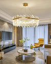 French light luxury LED living room crystal chandelier