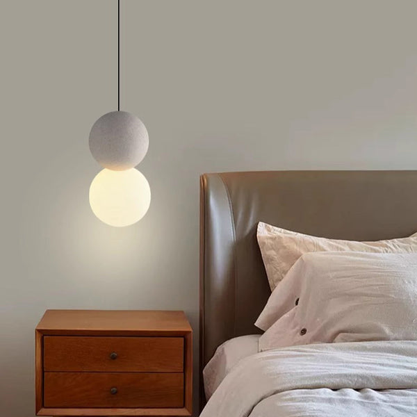 Wabi-sabi style terrazzo bedroom bedside small Pendant light