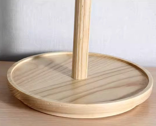 Nachttischlampe aus Massivholz im japanischen Stil