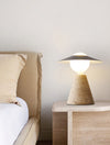 Japanese yellow travertine table lamp