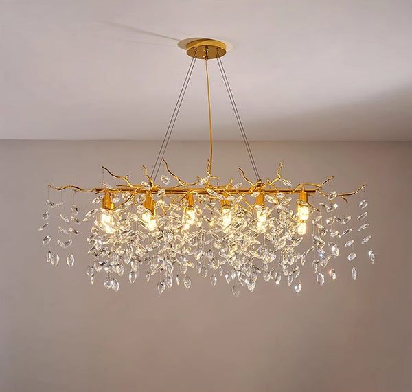 French creative branch crystal living room and dining room chandelier