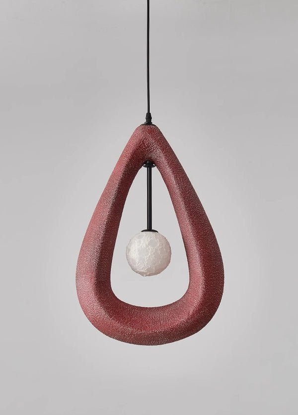 Suspension de salle à manger en forme de goutte d'eau de style Wabi-sabi