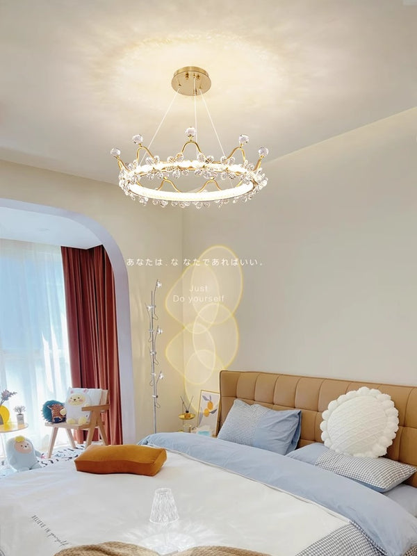 Creative Crown Crystal Bedroom Chandelier