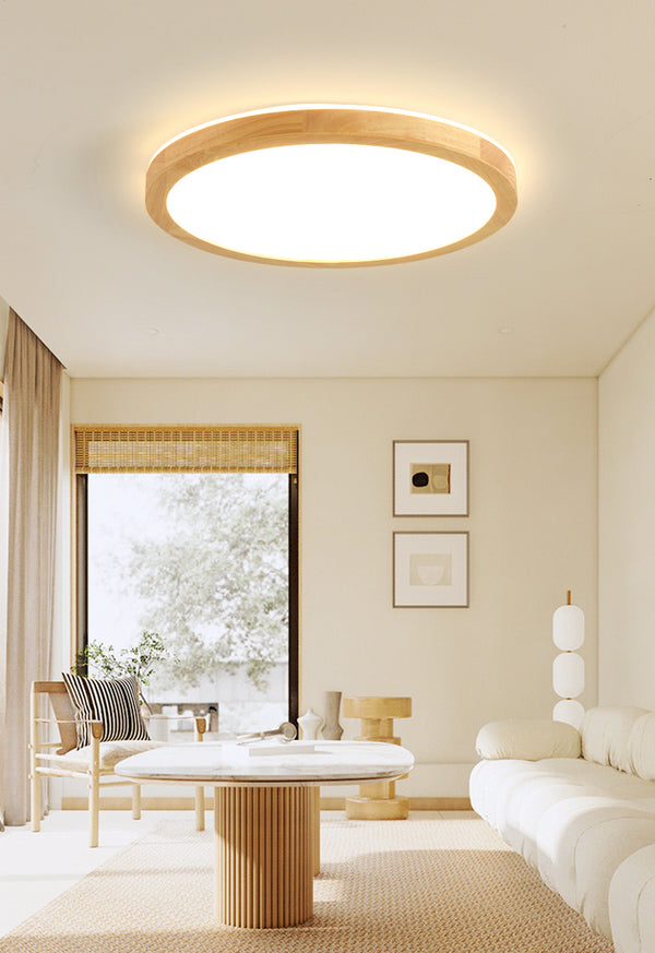 LED solid wood bedroom ceiling lamp