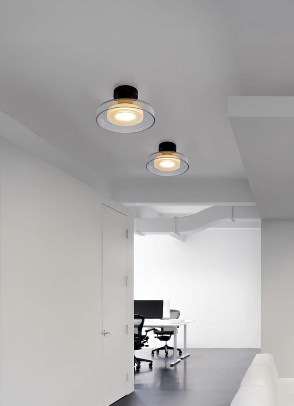 Italian style minimalist glass entrance corridor background wall lamp