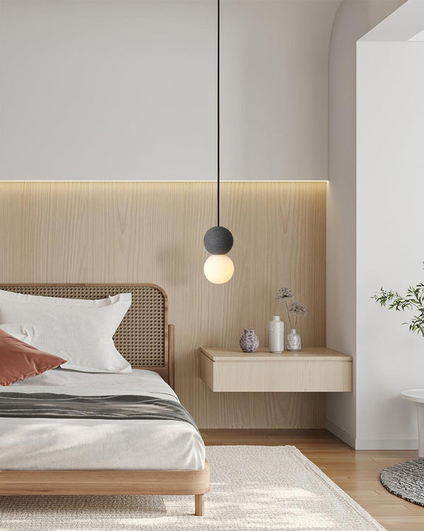 Wabi-sabi style terrazzo bedroom bedside small Pendant light
