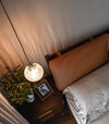 Vintage Brass Cracked Glass Bedroom Bedside Pendant light