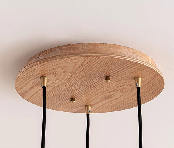 Kronleuchter aus Holzwindglas im japanischen Stil