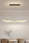 Nordic long strip creative wings led dining chandelier