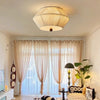 Japanese style wabi-sabi style hemp rope woven bedroom ceiling lamp