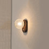 Solid wood crack glass aisle wall lamp