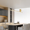 All-copper minimalist long strip restaurant chandelier