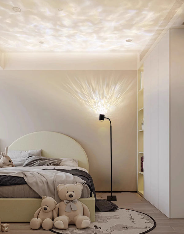 Creative double-headed water ripple atmosphere floor lamp