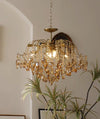 French retro glass chandelier