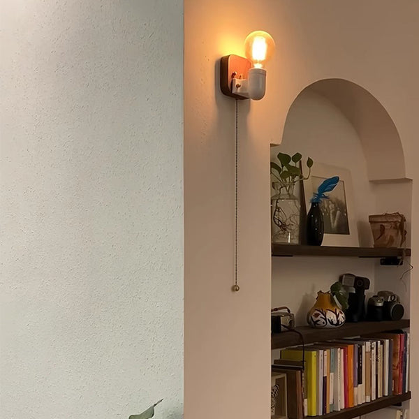 Applique murale de chevet rétro en céramique pour couloir