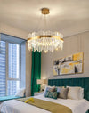 French light luxury LED living room crystal chandelier