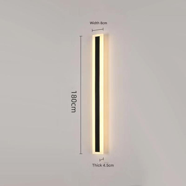 Black strip LED courtyard aisle wall light
