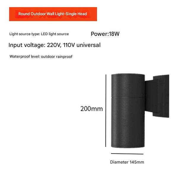 LED outdoor garden waterproof double head wall lamp