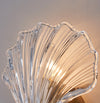 Messing Glas KristallShell Wandleuchte