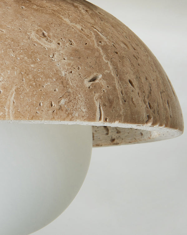 Plafonnier d'allée en travertin jaune