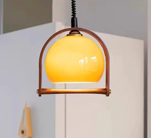 Medieval style retractable glass chandelier