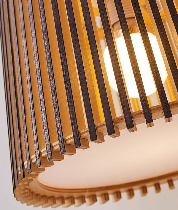 Wandlampe aus Massivholz im japanischen Stil komplett aus Kupfer