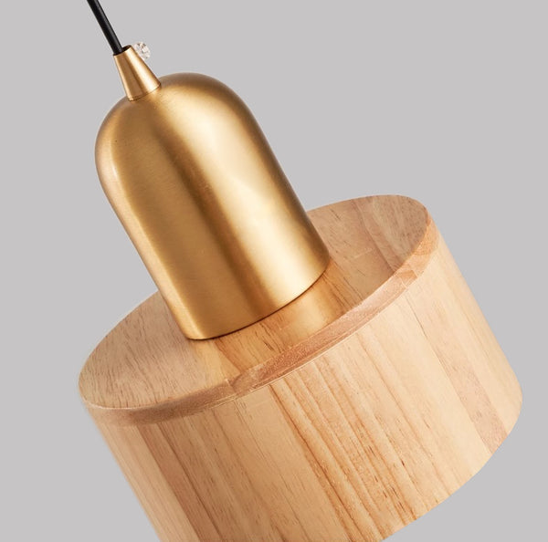 Solid wood all-copper small chandelier