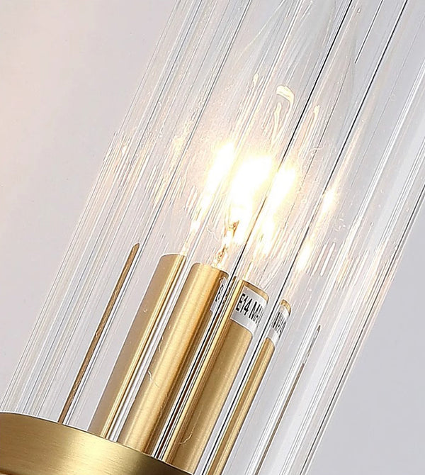 Full copper glass bedside aisle wall lamp