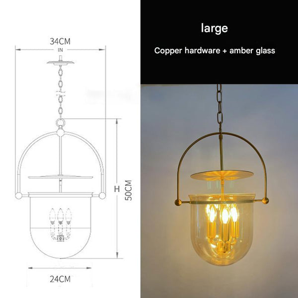 Lustre en verre simple et créatif