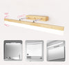 Applique murale LED en bois massif avec miroir
