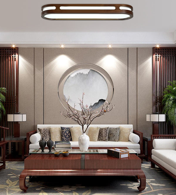 Solid wood LED ceiling light strip