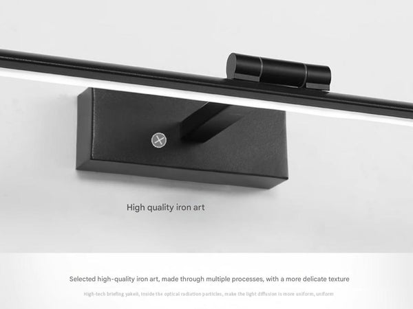 Simple LED retractable mirror front wall lamp